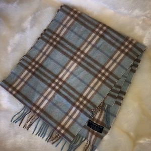 Burberry light blue cashmere scarf